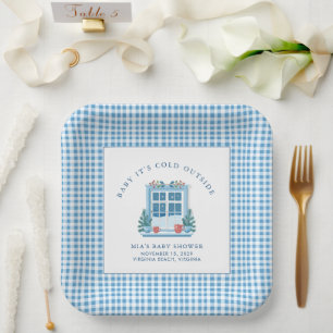 Baby It's Cold Outside Winter Baby Shower  Paper Plate