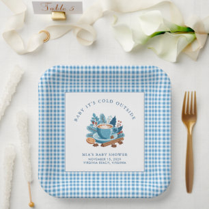 Baby It's Cold Outside Winter Baby Shower  Paper Plate