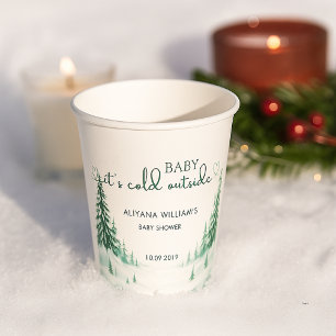 Baby Its Cold Outside Winter Baby Shower Party Paper Cups