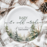 Baby Its Cold Outside Winter Baby Shower Party Paper Plate<br><div class="desc">Enhance your winter-themed celebration with our “Baby It’s Cold Outside” Winter Baby Shower Party Paper Plates. Featuring charming snowflake designs and cozy seasonal accents, these plates are perfect for serving treats at your festive baby shower. Ideal for adding a touch of warmth and charm to your table decor, they create...</div>