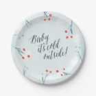 "Baby it's cold outside!" Winter Baby Shower Plate
