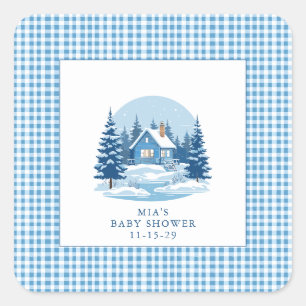 Baby It's Cold Outside Winter Baby Shower  Square Sticker