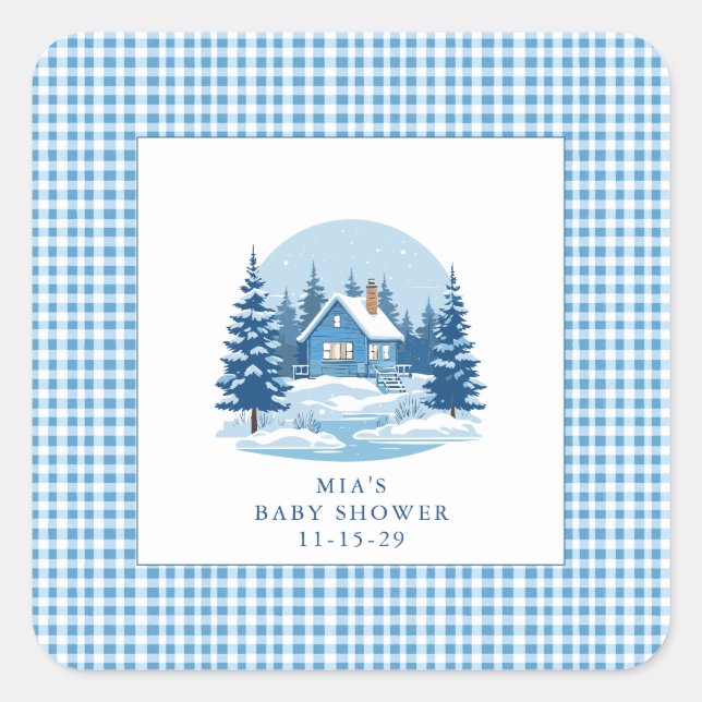 Baby It's Cold Outside Winter Baby Shower  Square Sticker (Front)