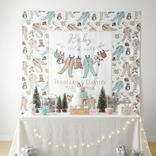 Baby Its Cold Outside Winter Baby Shower Tapestry