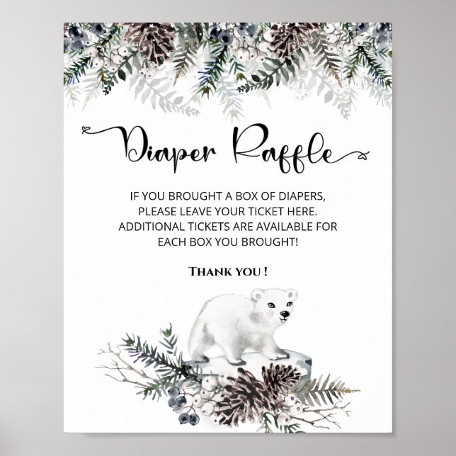 Baby it's cold outside winter diaper raffle  poster (Front)