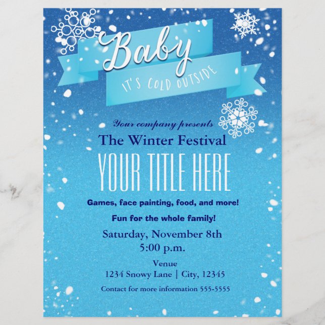 Baby it's Cold Outside Winter Event Flyer Poster (Front)