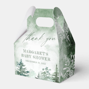 Baby It's Cold Outside Winter Forest  Favor Box