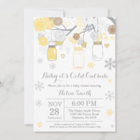 Baby its Cold Outside Winter Mason Jar Baby Shower