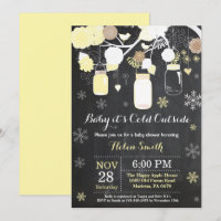 Baby its Cold Outside Winter Mason Jar Baby Shower