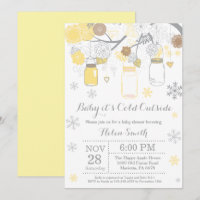 Baby its Cold Outside Winter Mason Jar Baby Shower