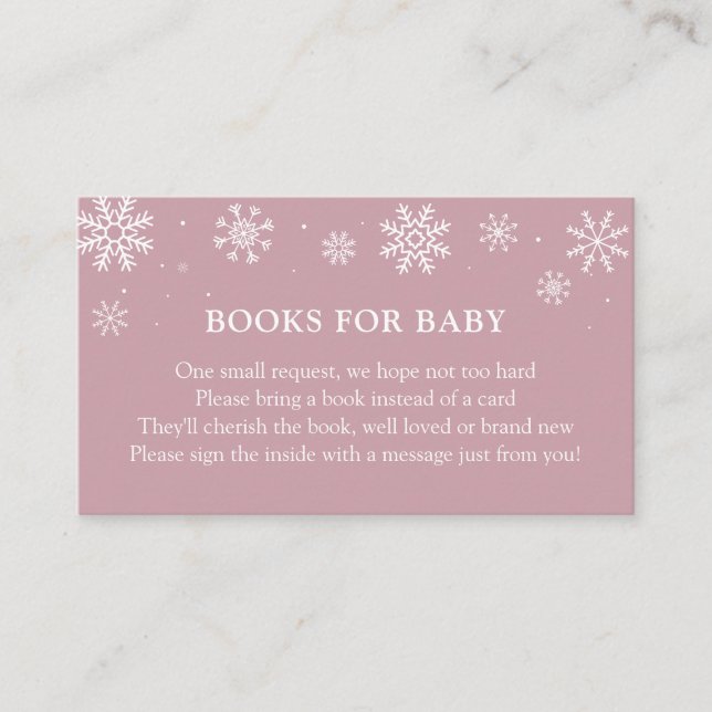 Baby It's Cold Outside Winter Shower Book for Baby Enclosure Card (Front)