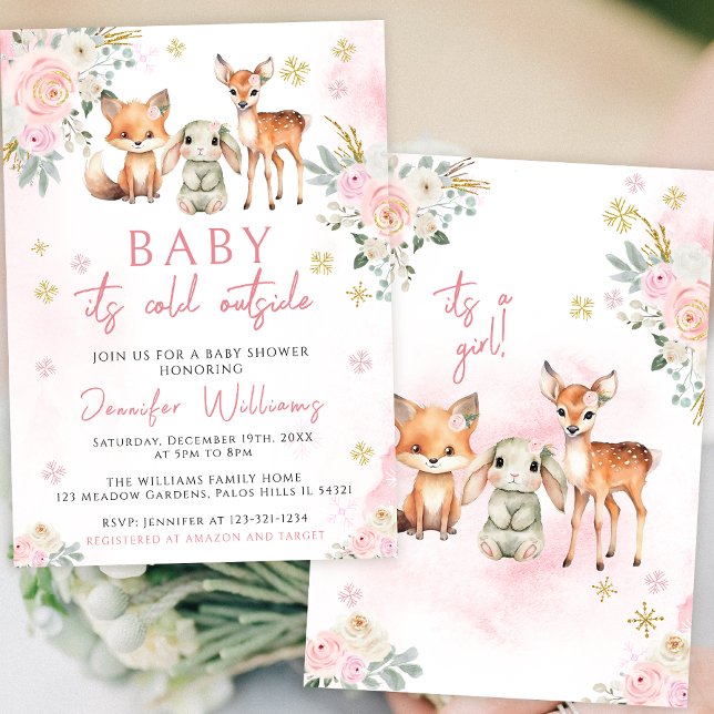 Baby it's cold outside winter shower invitation (Creator Uploaded)