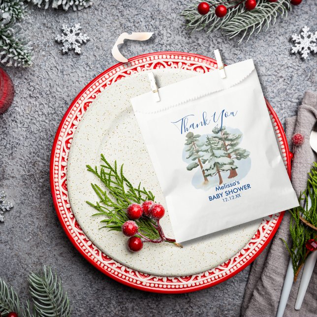 Baby Its Cold Outside Winter Snow thank you Favour Bag (Creator Uploaded)