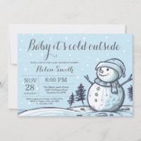 Baby its Cold Outside Winter Snowman Baby Shower