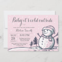Baby its Cold Outside Winter Snowman Baby Shower