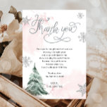 Baby It's Cold Outside Winter Tree Thank You Card<br><div class="desc">Winter Birthday themed Baby Shower Thank You Card for your perfect celebration. All details are HAND-DRAWN so you can be sure this design is one-of-a-kind.</div>