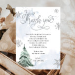 Baby It's Cold Outside Winter Tree Thank You Card<br><div class="desc">Winter Birthday themed Baby Shower Thank You Card for your perfect celebration. All details are HAND-DRAWN so you can be sure this design is one-of-a-kind.</div>
