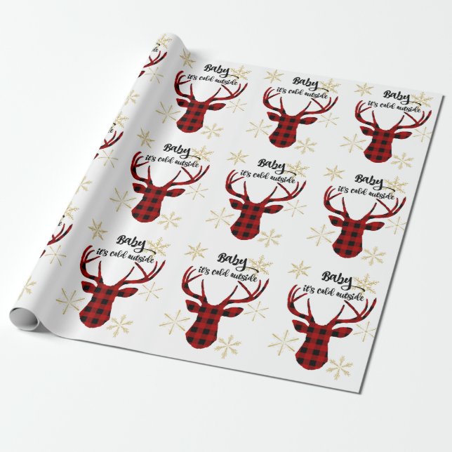Baby it's cold outside wrapping paper (Unrolled)