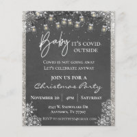 Baby It's Covid Outside Christmas Party Snowflake