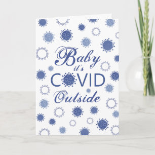 BABY ITS COVID OUTSIDE Funny Winter Holiday Card