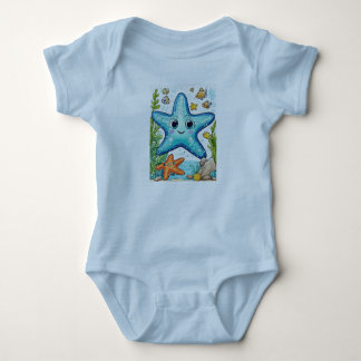 Baby Jersey Bodysuit Starfish
