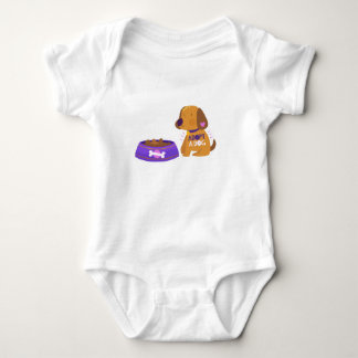 Baby Jersey Bodysuit with Adorable Dog Print