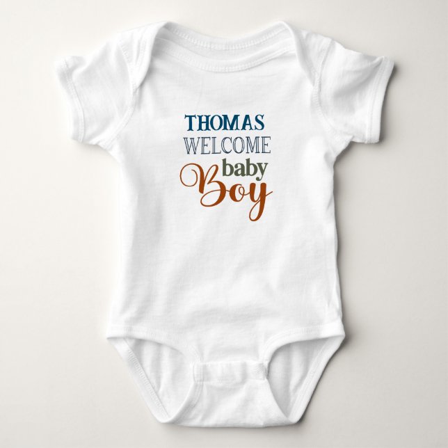 Baby Jersey Personalized Bodysuit (Front)