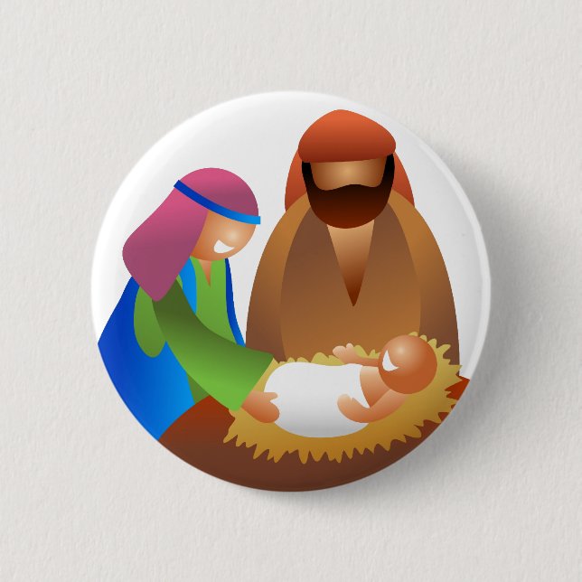 Baby Jesus 2 Inch Round Button (Front)