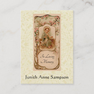 Baby Jesus Catholic Funeral Memorial Holy Card -