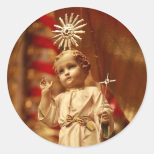 Baby Jesus Classic Round Sticker