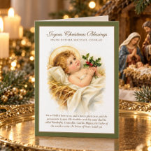 Baby Jesus in Manger Catholic Marian Monogram