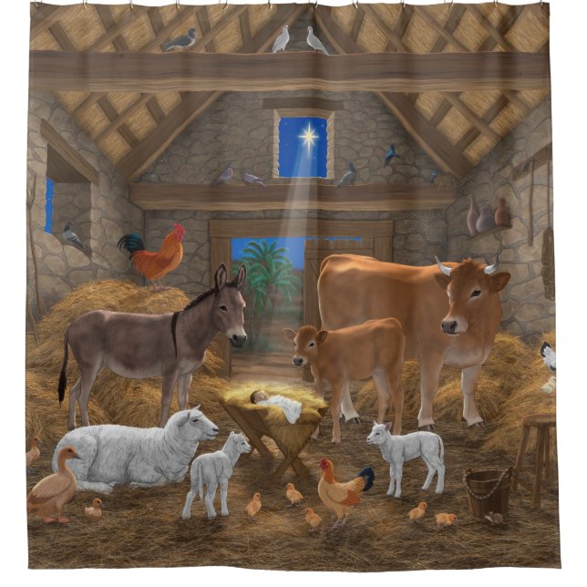 Baby Jesus Manger Holy Night Christmas Nativity (Front)