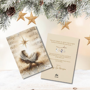 Baby Jesus Non Photo Watercolor Christmas Holiday Card