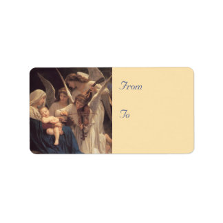 Baby Jesus Pre-Raphaelite Christmas Labels
