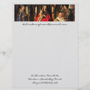 Baby Jesus Touching Dove Letterhead