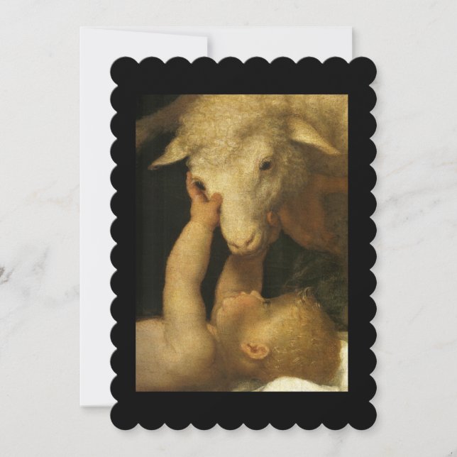 Baby Jesus Touching Lamb Face (Front)