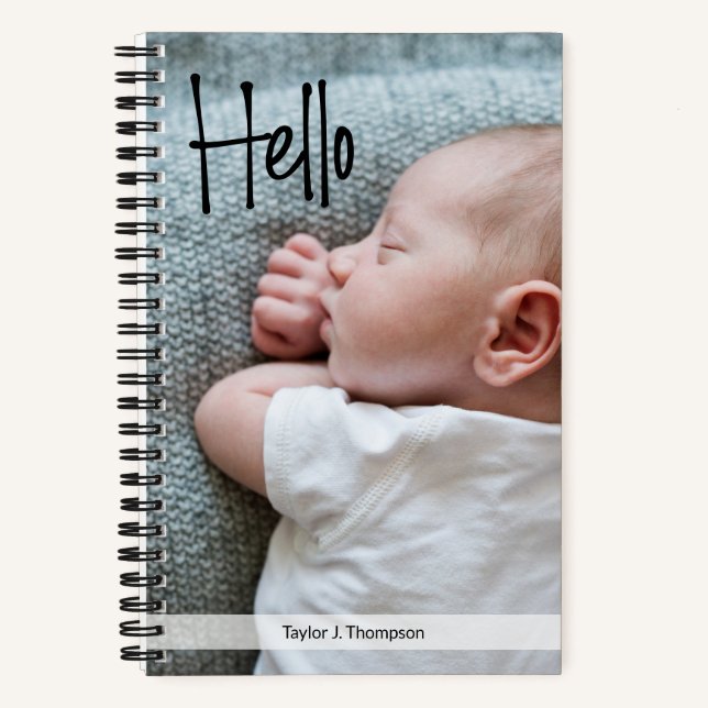 Baby Journal with Photo and name Custom (Front)