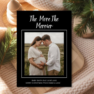 Baby Joy on the Way   Christmas Photo Announcement