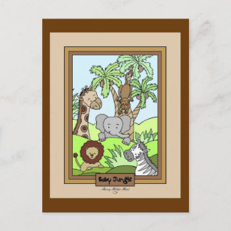 Baby Jungle 20-Baby Shower Invitation Postcard