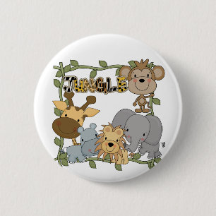 Baby Jungle Animals Tshirts and Gifts 2 Inch Round Button
