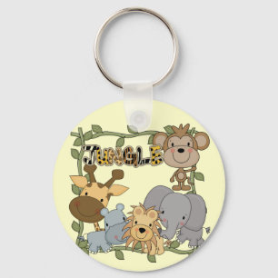 Baby Jungle Animals Tshirts and Gifts Keychain