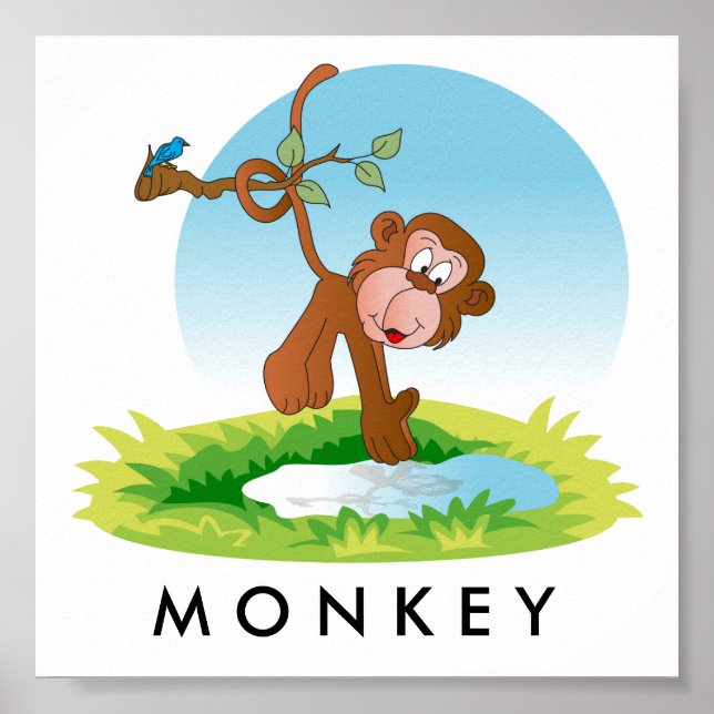 Baby Jungle Monkey Poster (Front)