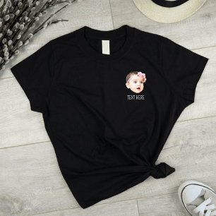 Baby Kids Cat Dog Pocket Face Photo Funny T-Shirt