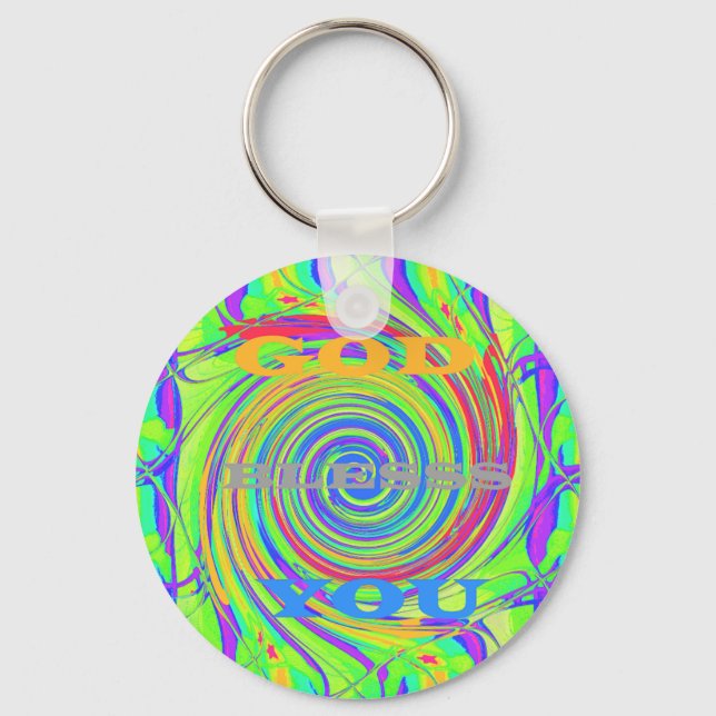 Baby Kids God Bless You..png Keychain (Front)