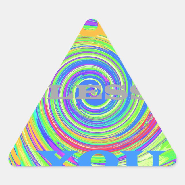 Baby Kids God Bless You..png Triangle Sticker (Front)