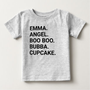 Baby Kids Infants Personalized Nickname T-Shirt