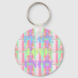 Baby Kids  Peace Love Unity Hakuna Matata design.p Keychain