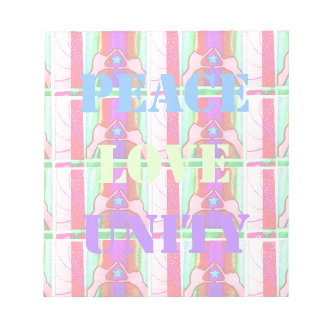 Baby Kids  Peace Love Unity Hakuna Matata design.p Notepad (Front)