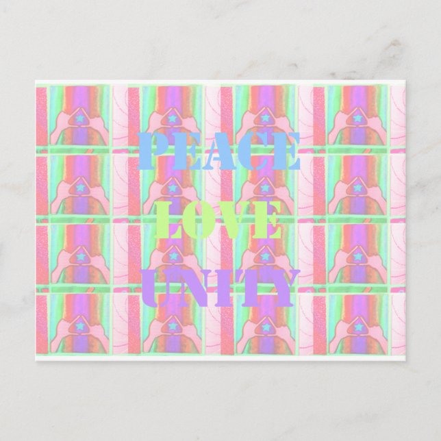 Baby Kids  Peace Love Unity Hakuna Matata design.p Postcard (Front)