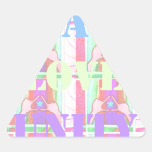 Baby Kids  Peace Love Unity Hakuna Matata design.p Triangle Sticker